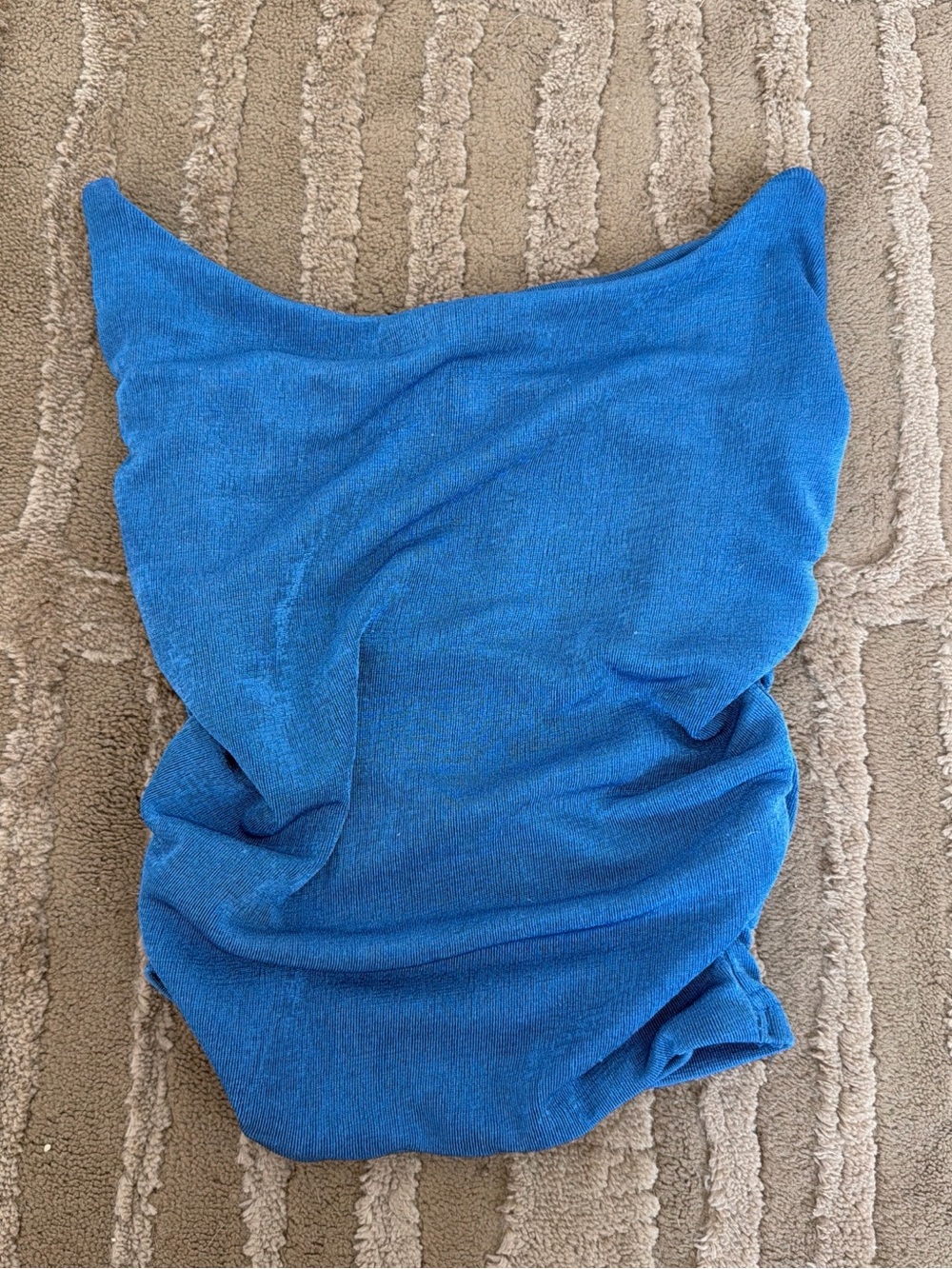 Blue Strapless Tube Top